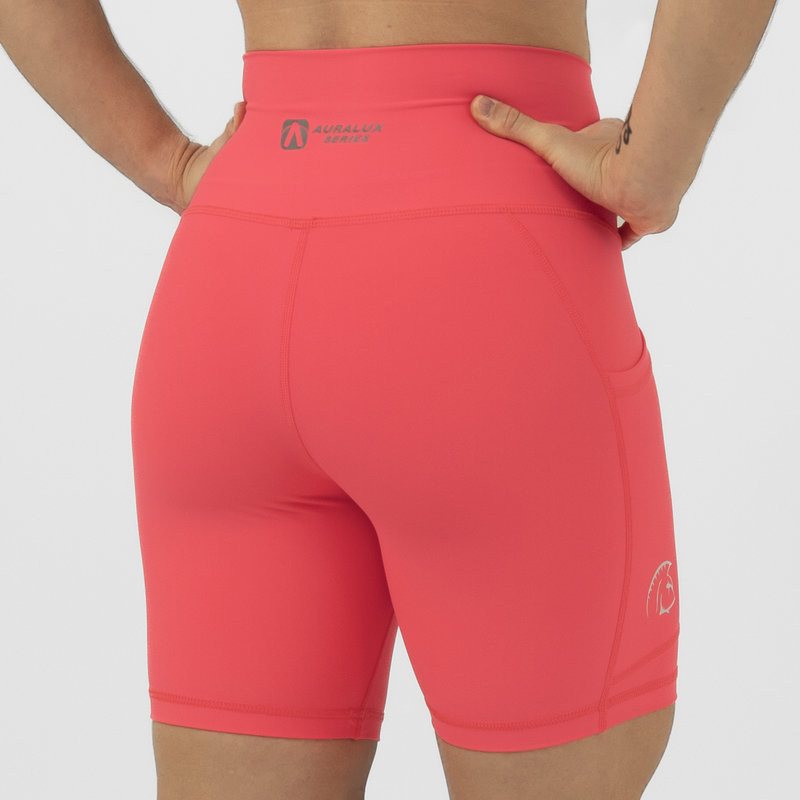 Pantalón Corto AuraLux II 6" Tights Cintura Alta (Core Neon Pink) 2 Pantalón Corto AuraLux II 6" Tights Cintura Alta (Core Neon Pink) - Imagen 2