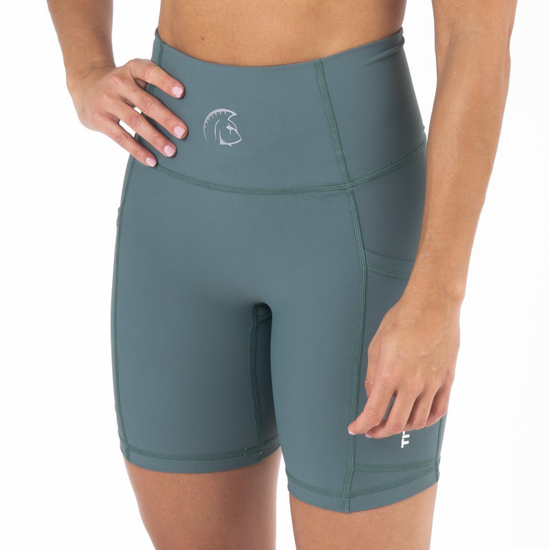 Pantalón Corto AuraLux II 6" Tights Cintura Alta (Core Forest Green) 1 Malla corta mujer tipo biker cross training AuraLux II Core Forest Green
