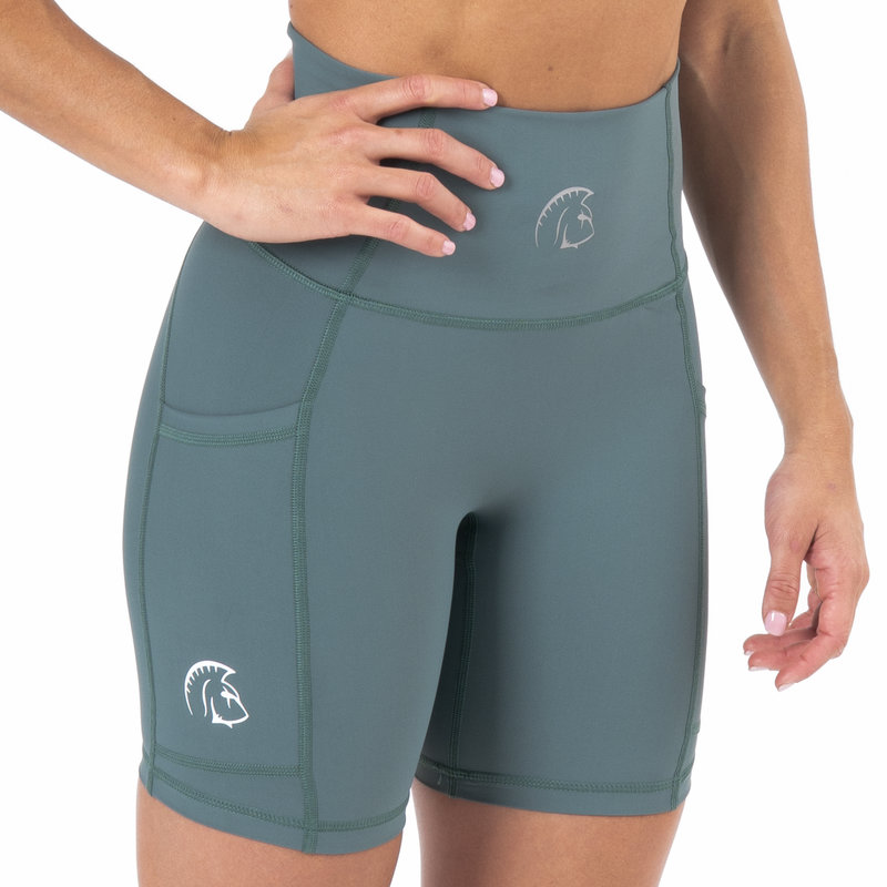 Pantalón Corto AuraLux II 6" Tights Cintura Alta (Core Forest Green) 3 Pantalón Corto AuraLux II 6" Tights Cintura Alta (Core Forest Green) - Imagen 3