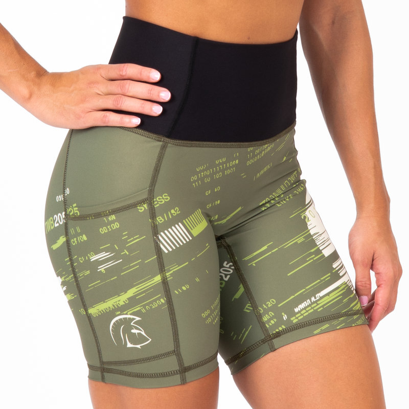 Pantalón Corto AuraLux II 6" Tights Cintura Alta (CF Forever II Green) 3 Pantalón Corto AuraLux II 6" Tights Cintura Alta (CF Forever II Green) - Imagen 3