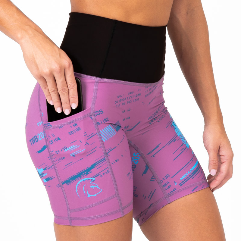 Pantalón Corto AuraLux II 6" Tights Cintura Alta (CF Forever II Tyrian) 4 Pantalón Corto AuraLux II 6" Tights Cintura Alta (CF Forever II Tyrian) - Imagen 4