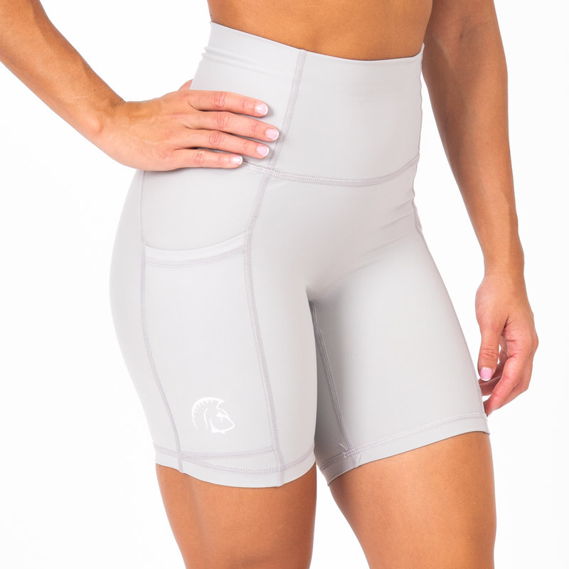 Pantalón Corto AuraLux II 6" Tights Cintura Alta (Core Light Grey) 3 Pantalón Corto AuraLux II 6" Tights Cintura Alta (Core Light Grey) - Imagen 3