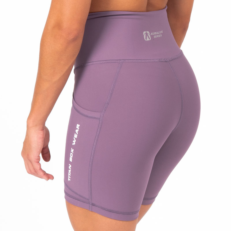 Pantalón Corto AuraLux II 6" Tights Cintura Alta (Core Light Tyrian) 4 Pantalón Corto AuraLux II 6" Tights Cintura Alta (Core Light Tyrian) - Imagen 4