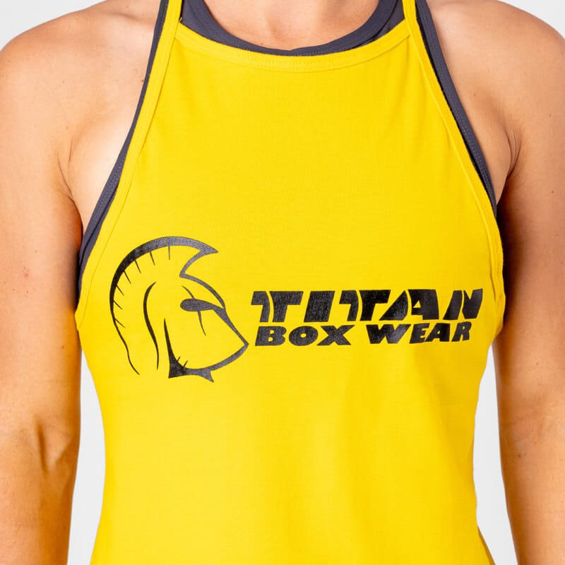 Camiseta sin mangas Ecoactive Halter (Cross Core Yellow/Black) 4 Camiseta sin mangas Ecoactive Halter (Cross Core Yellow/Black) - Imagen 4
