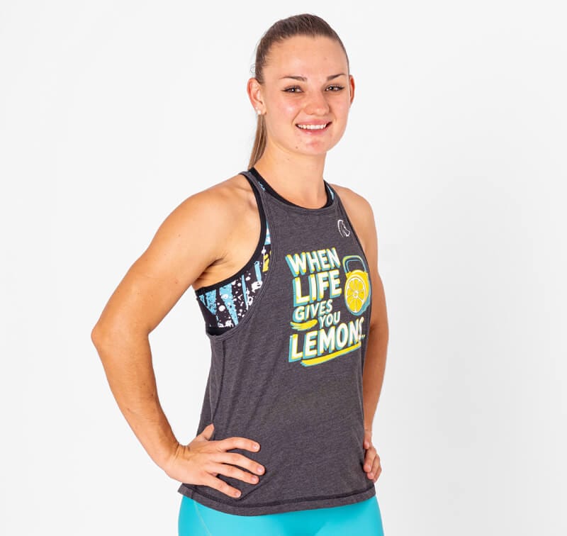 Camiseta sin mangas Ecoactive Halter (When Life Gives You Lemons...) 1 Camiseta sin mangas Halter cross training When Life Gives You Lemons...