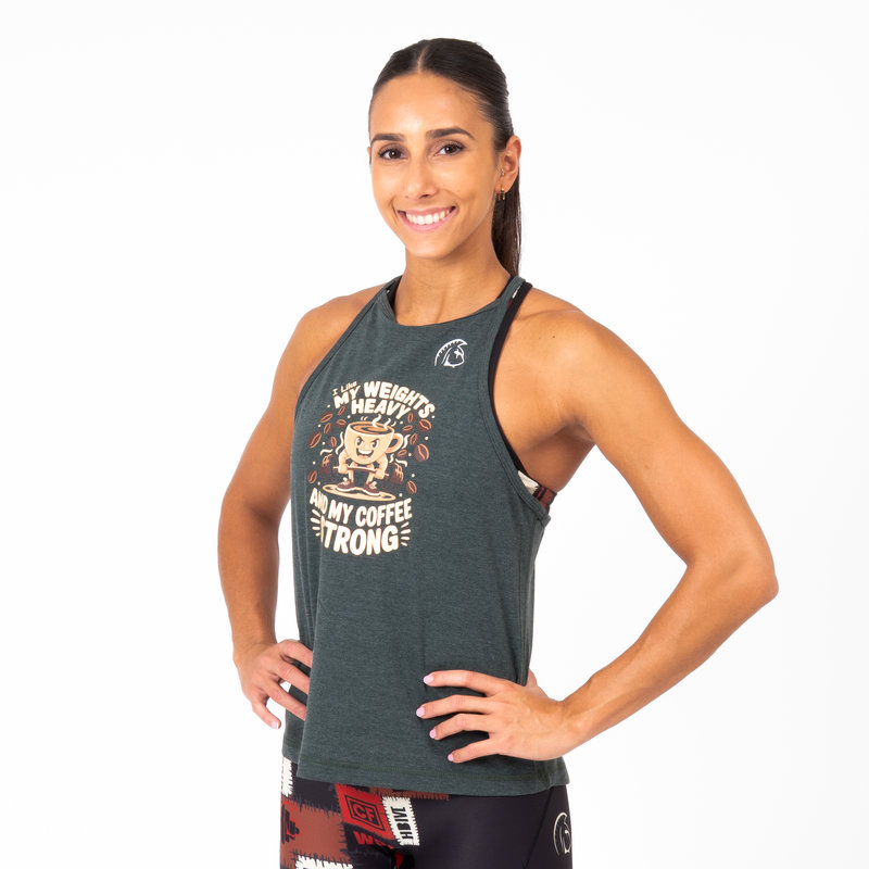 Camiseta sin mangas Ecoactive Halter (Strong Coffee) 3 Camiseta sin mangas Ecoactive Halter (Strong Coffee) - Imagen 3