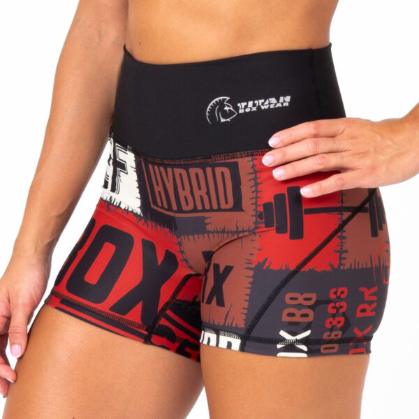 Pantalón corto cross training AuraLux Booty Cintura Alta Evolve Chocolate