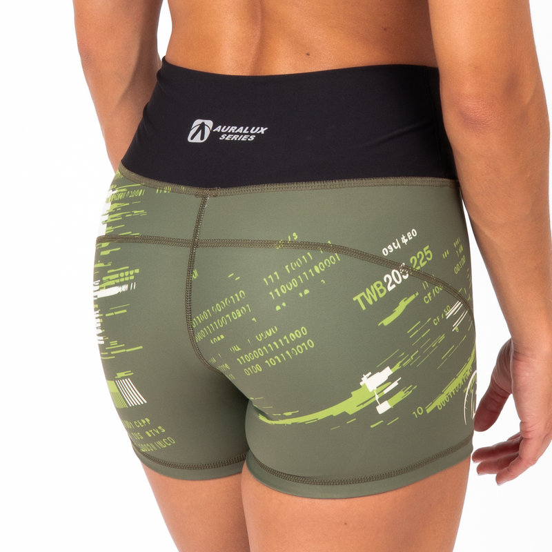 Pantalón corto AuraLux II Booty Cintura Alta (CF Forever II Green) 2 Pantalón corto AuraLux II Booty Cintura Alta (CF Forever II Green) - Imagen 2