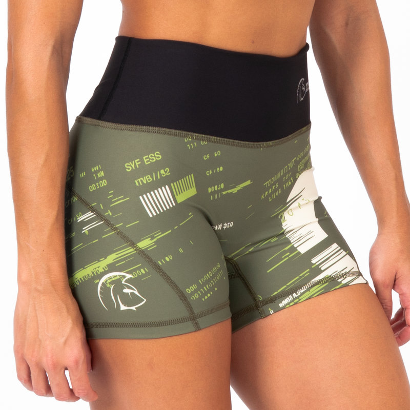 Pantalón corto AuraLux II Booty Cintura Alta (CF Forever II Green) 3 Pantalón corto AuraLux II Booty Cintura Alta (CF Forever II Green) - Imagen 3