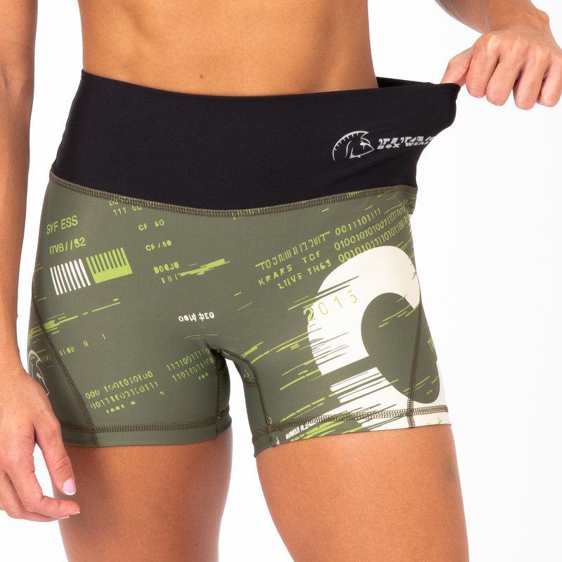 Pantalón corto AuraLux II Booty Cintura Alta (CF Forever II Green) 4 Pantalón corto AuraLux II Booty Cintura Alta (CF Forever II Green) - Imagen 4