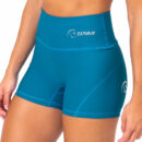Pantalón corto cross training AuraLux Booty Cintura Alta Core Dark Teal