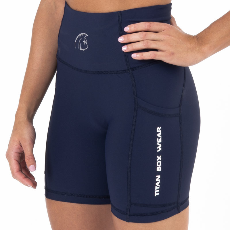 Pantalón Corto AuraLux II 6" Tights Cintura Alta (Core Deep Navy) 1 Pantalón Corto Cross Training Mujer Auralux II 6" Tights Cintura Alta Core Deep Navy