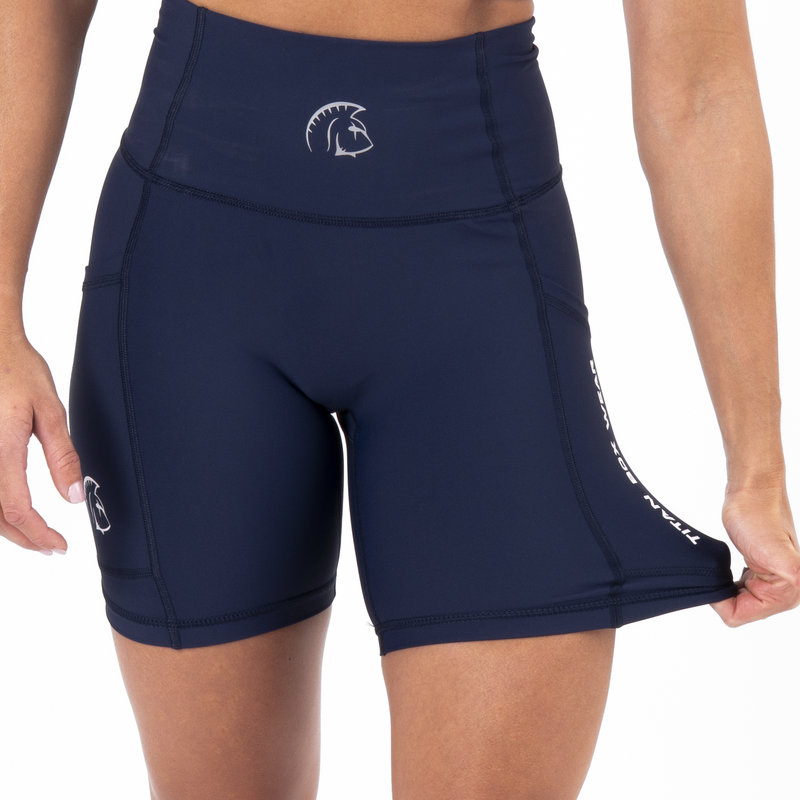 Pantalón Corto AuraLux II 6" Tights Cintura Alta (Core Deep Navy) 4 Pantalón Corto AuraLux II 6" Tights Cintura Alta (Core Deep Navy) - Imagen 4