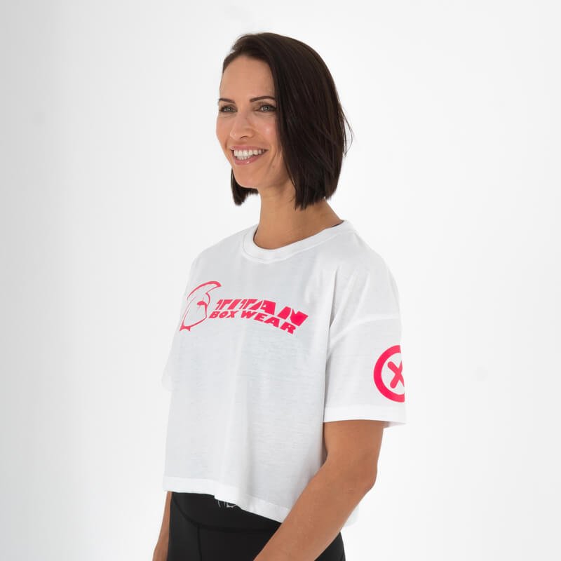 Camiseta Ecoactive Crop Tee (Cross Core White/Pink) 3 Camiseta Ecoactive Crop Tee (Cross Core White/Pink) - Imagen 3