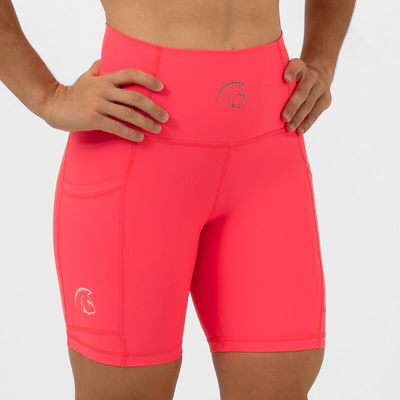 Pantalón Corto AuraLux 6" Tights Cintura Alta (Core Neon Pink) 2 Pantalón Corto AuraLux 6" Tights Cintura Alta (Core Neon Pink) - Imagen 2