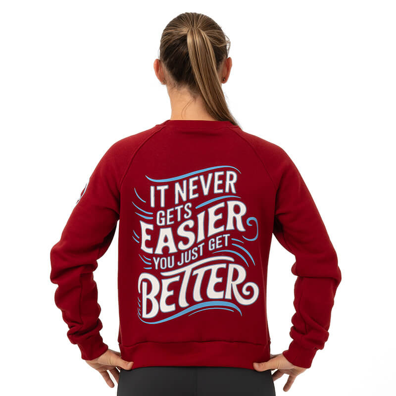 Sudadera Oversized Mujer ClimaGuard (Not Easier... But Better) 4 sudadera crossfit roja mujer
