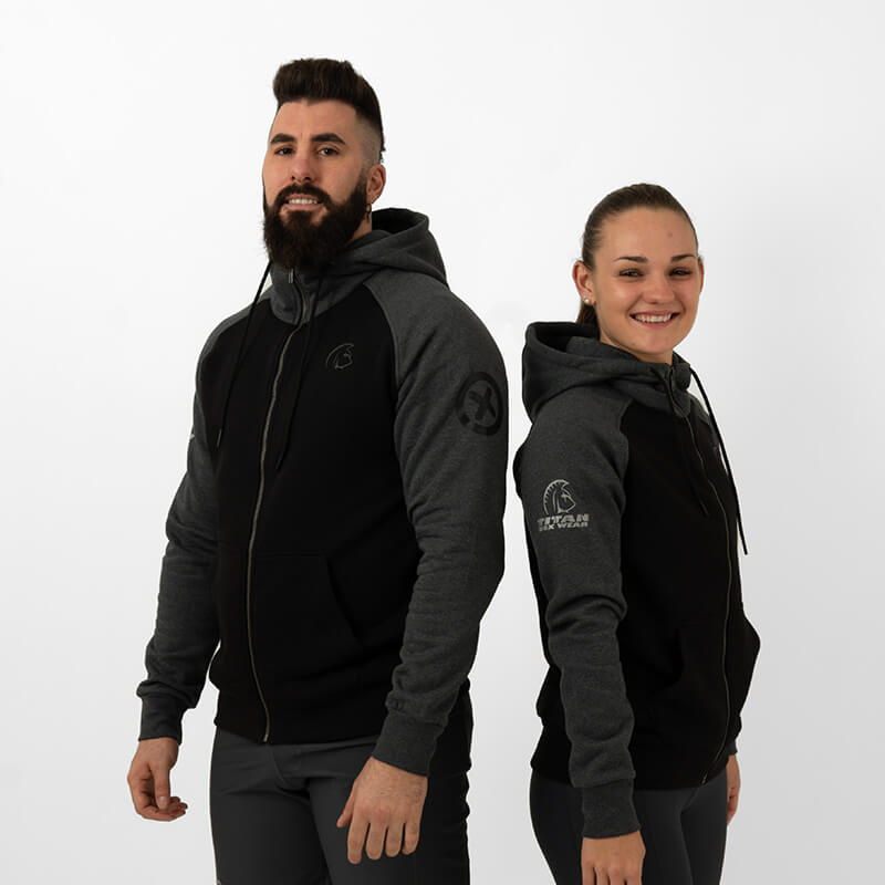 Sudadera Full Zip Hoodie UNISEX (Cross Logo Dark) 1 Sudadera Cross training Full Zip Hoodie Unisex Cross Logo Dark