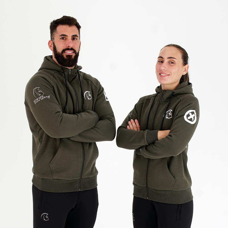 Sudadera Full Zip Hoodie UNISEX (Tactical Green) 2 Sudadera Full Zip Hoodie UNISEX (Tactical Green) - Imagen 2