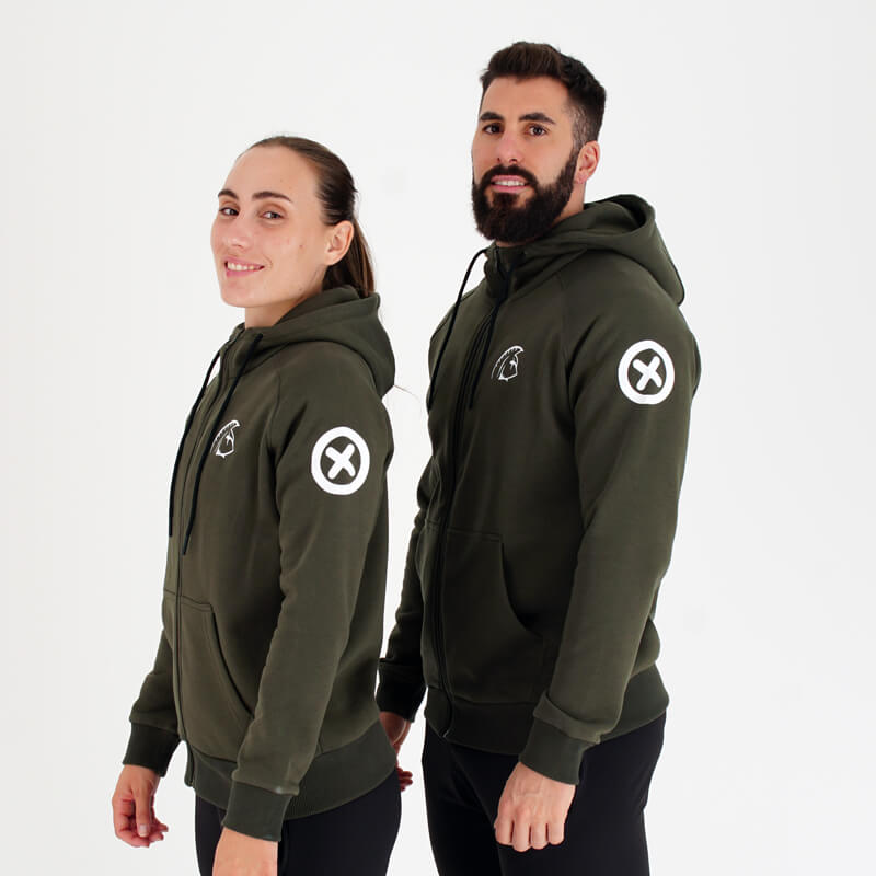 Sudadera Full Zip Hoodie UNISEX (Tactical Green) 3 Sudadera Full Zip Hoodie UNISEX (Tactical Green) - Imagen 3