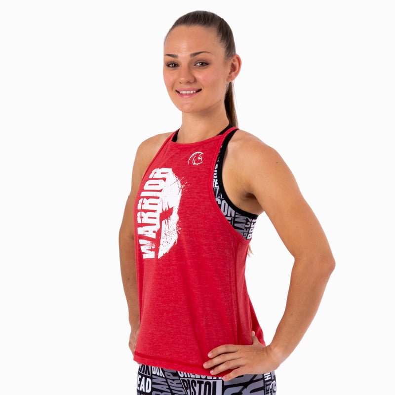 Camiseta sin mangas Ecoactive Halter (Spartan Red) 3 Camiseta sin mangas Ecoactive Halter (Spartan Red) - Imagen 3