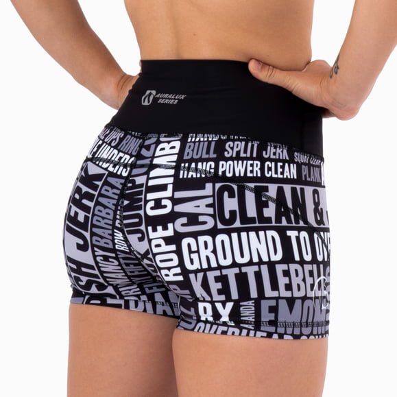 Pantalón corto AuraLux II Booty Cintura Alta (Box Lingo 3 Dark) 2 Pantalón corto AuraLux II Booty Cintura Alta (Box Lingo 3 Dark) - Imagen 2