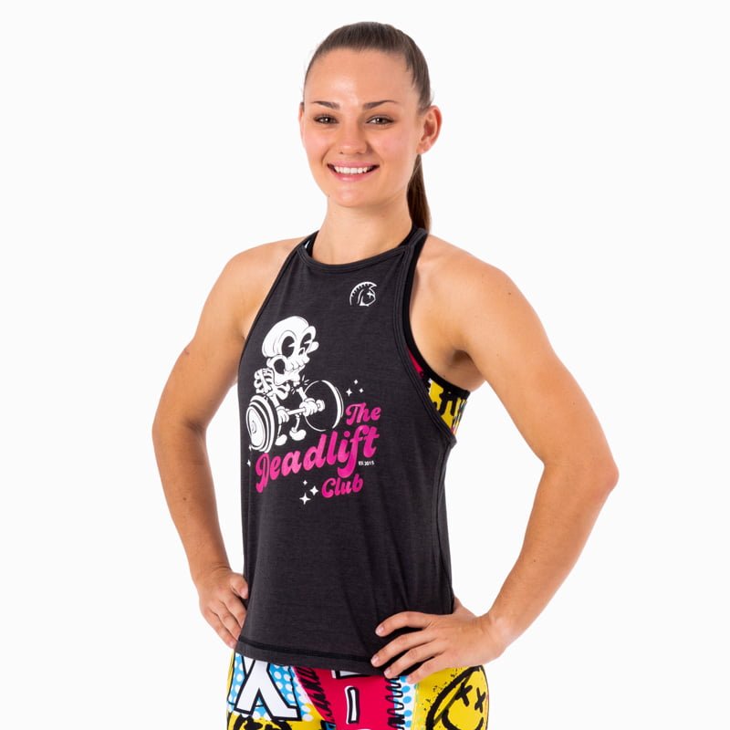 Camiseta sin mangas Ecoactive Halter (Deadlift Club Black/Pink) 3 Camiseta sin mangas Ecoactive Halter (Deadlift Club Black/Pink) - Imagen 3
