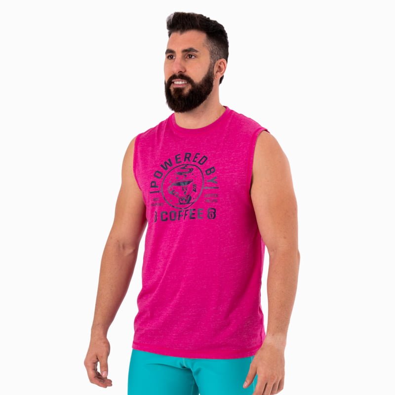 Camiseta sin mangas Ecoactive Hombre (Powered by Coffee) 3 Camiseta sin mangas Ecoactive Hombre (Powered by Coffee) - Imagen 3