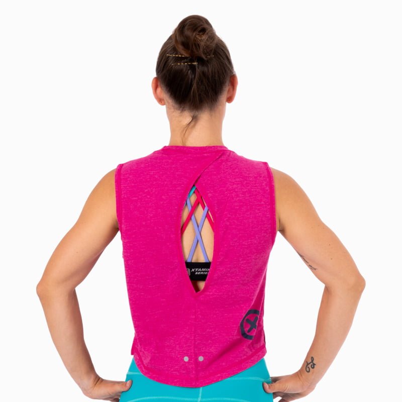 Camiseta sin mangas Ecoactive WOD TANK (Powered by Coffee Pink/Navy) 2 Camiseta sin mangas Ecoactive WOD TANK (Powered by Coffee Pink/Navy) - Imagen 2