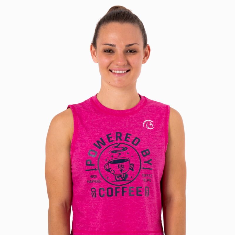 Camiseta sin mangas Ecoactive WOD TANK (Powered by Coffee Pink/Navy) 4 Camiseta sin mangas Ecoactive WOD TANK (Powered by Coffee Pink/Navy) - Imagen 4