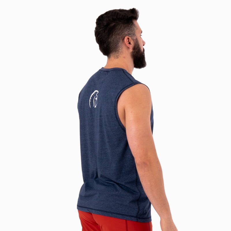 Camiseta sin mangas Ecoactive Hombre (Air Bike Navy/White) 2 Camiseta sin mangas Ecoactive Hombre (Air Bike Navy/White) - Imagen 2