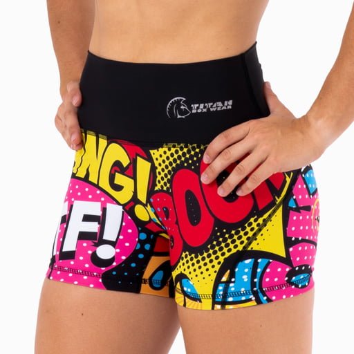 Pantalón corto AuraLux II Booty <u>Cintura Alta</u> (Pin Pam) 1 mallas-cortas-cross-training-auralux-pin-pam