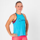 Camiseta sin mangas Halter cross training Cross Core Light Blue