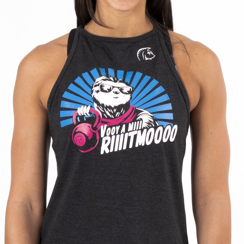 Camiseta sin mangas Ecoactive Halter (Voy a mi Ritmo Black) 4 Camiseta sin mangas Ecoactive Halter (Voy a mi Ritmo Black) - Imagen 4