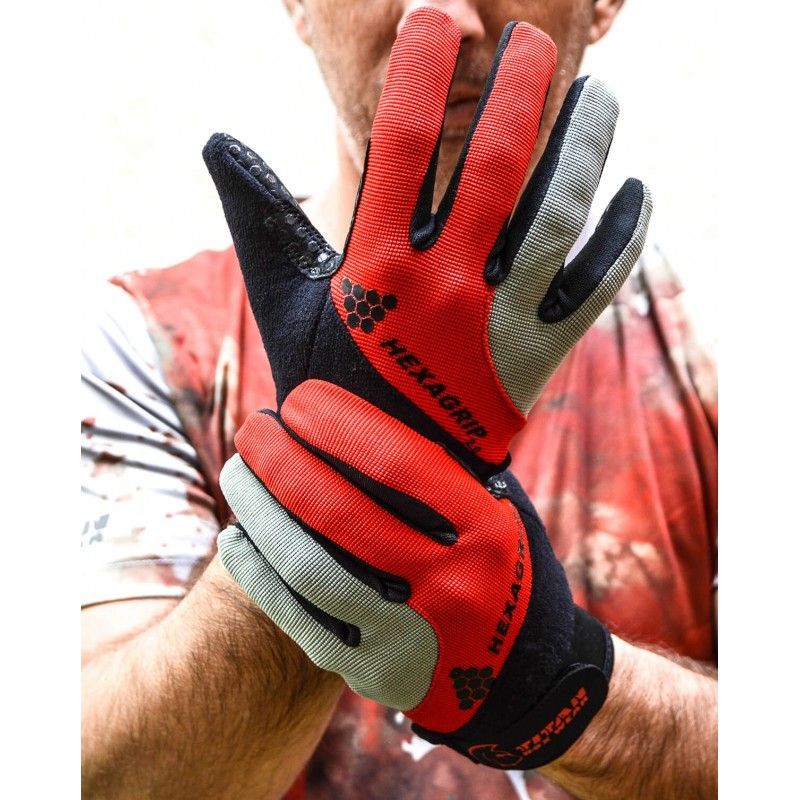 Guantes HEXAGRIP 2.0 (Red Rage) 2 Guantes HEXAGRIP 2.0 (Red Rage)