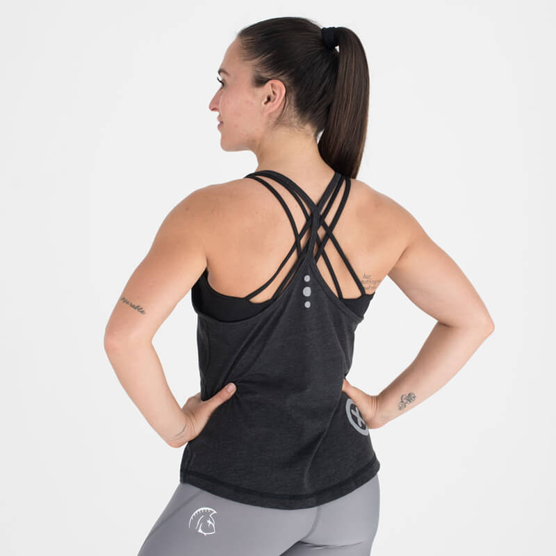 Camiseta sin mangas Ecoactive Halter (Cross Core Black/Grey) 2 Camiseta sin mangas Ecoactive Halter (Cross Core Black/Grey) - Imagen 2