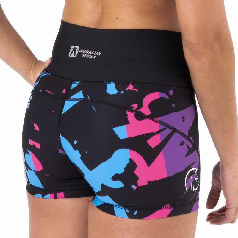 Pantalón corto AuraLux II Booty Cintura Alta (Neon Vibes) 2 Pantalón corto AuraLux II Booty Cintura Alta (Neon Vibes) - Imagen 2