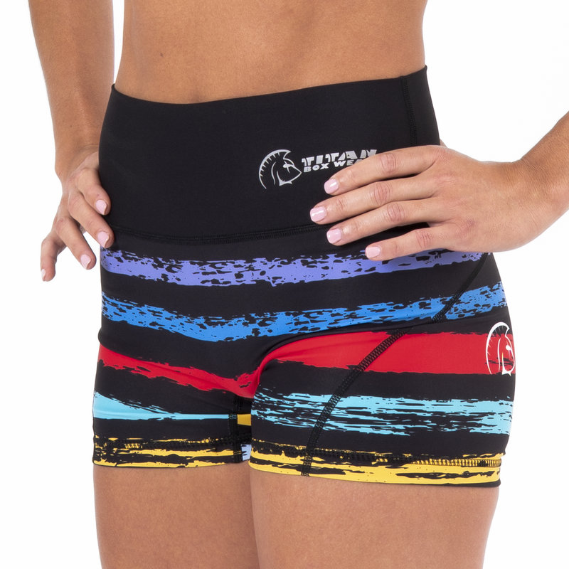 Pantalón corto AuraLux II Booty Cintura Alta (Retro Blaze) 1 Pantalón Corto Cross Training Mujer Auralux II 6" Tights Cintura Alta Retro Blaze