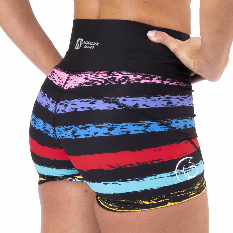Pantalón corto AuraLux II Booty Cintura Alta (Retro Blaze) 2 Pantalón corto AuraLux II Booty Cintura Alta (Retro Blaze) - Imagen 2