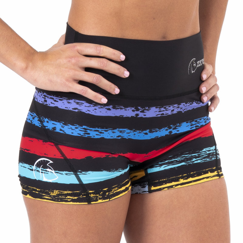 Pantalón corto AuraLux II Booty Cintura Alta (Retro Blaze) 3 Pantalón corto AuraLux II Booty Cintura Alta (Retro Blaze) - Imagen 3