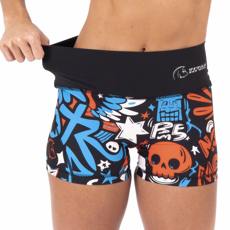 Pantalón corto AuraLux II Booty Cintura Alta (Titan Wings) 4 Pantalón corto AuraLux II Booty Cintura Alta (Titan Wings) - Imagen 4