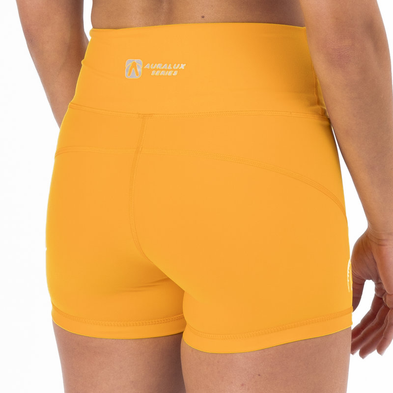 Pantalón corto AuraLux II Booty Cintura Alta (Core Yellow) 2 Pantalón corto AuraLux II Booty Cintura Alta (Core Yellow) - Imagen 2
