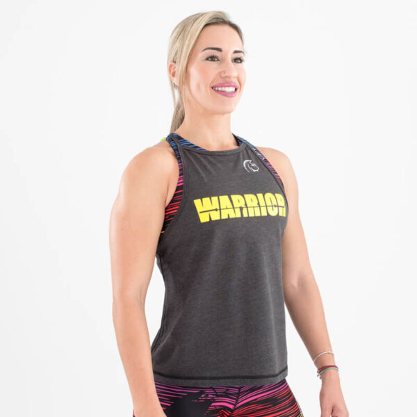 Camiseta sin mangas Ecoactive Halter (WARRIOR Black/Yellow)