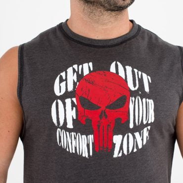 Camiseta sin mangas Ecoactive Hombre (Get Out Black/Red)