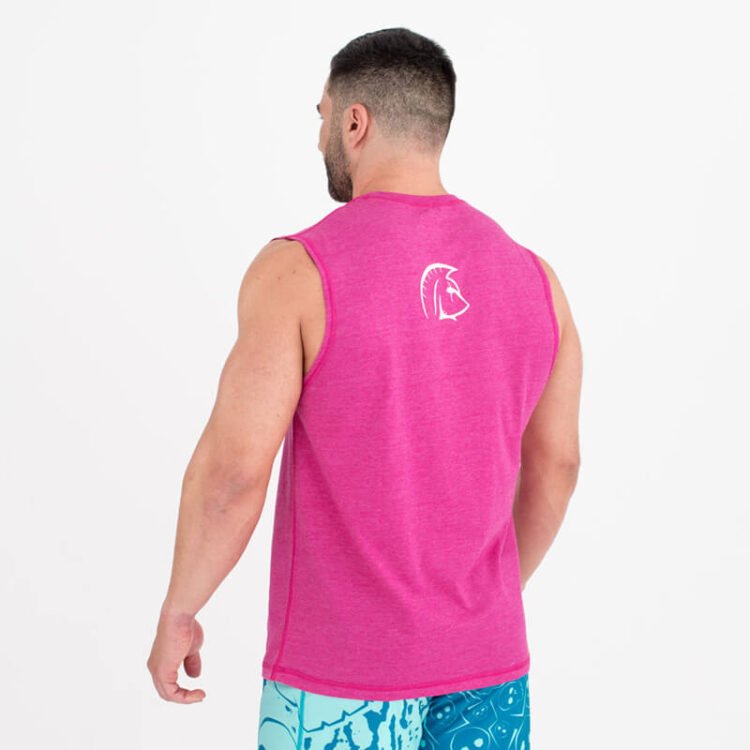 Camiseta sin mangas Ecoactive Hombre (Pizza Fit Pink)