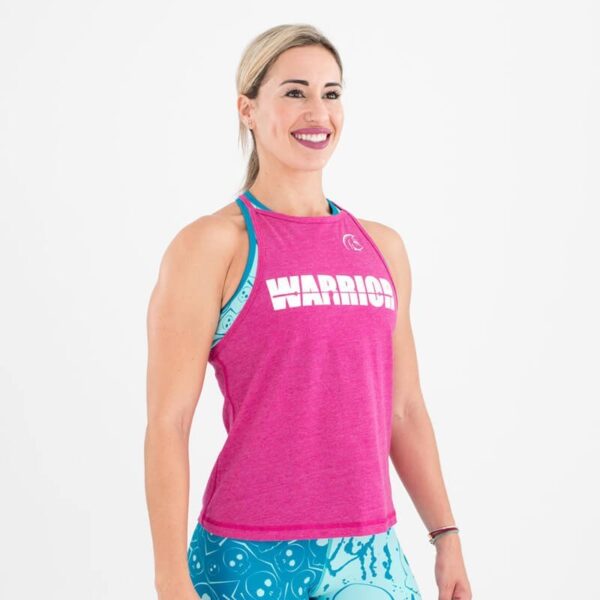 Camiseta sin mangas Ecoactive Halter (WARRIOR Pink/White)