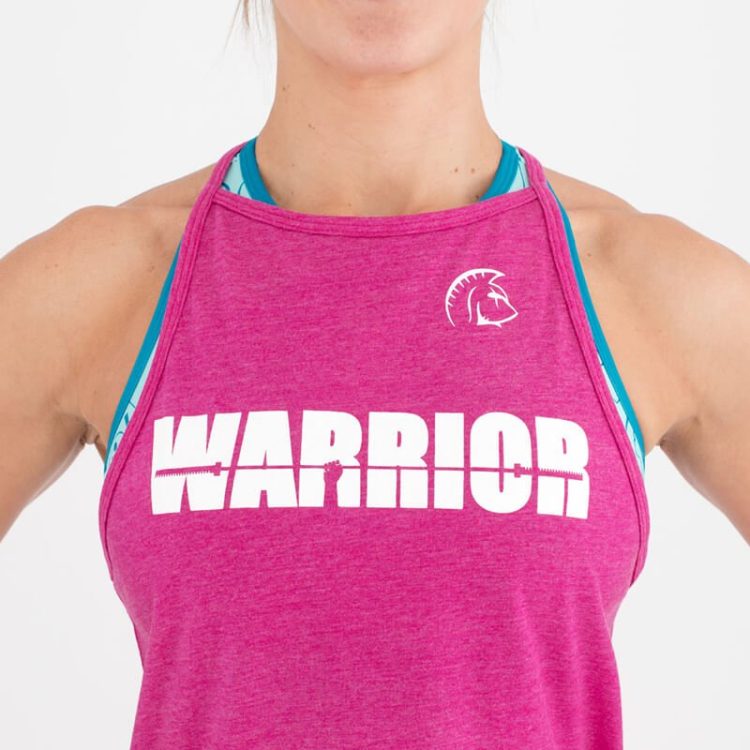 Camiseta sin mangas Ecoactive Halter (WARRIOR Pink/White)