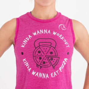 Camiseta sin mangas Ecoactive Crop (Pizza Fit Pink)