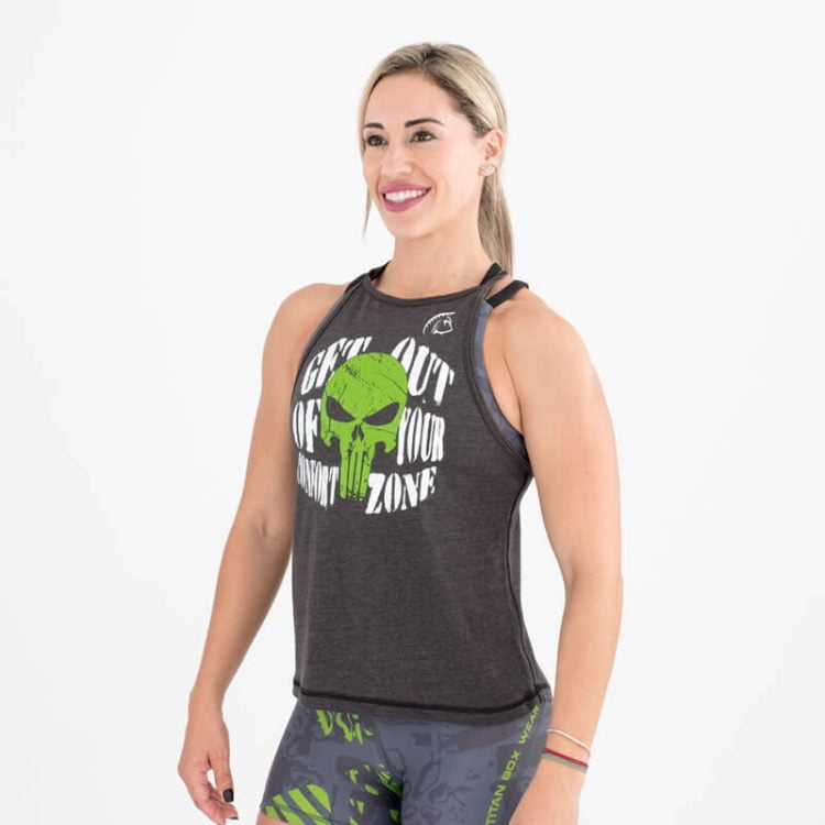 Camiseta sin mangas Ecoactive Halter (Get Out Black/Green)