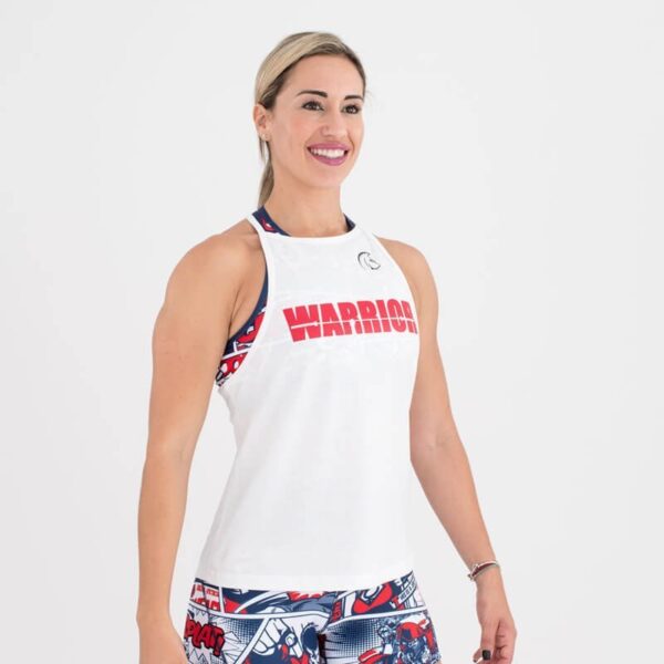 Camiseta sin mangas Ecoactive Halter (WARRIOR White/Red)