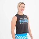 Camiseta sin mangas Ecoactive Crop (CHOCOLATE Black/Blue)